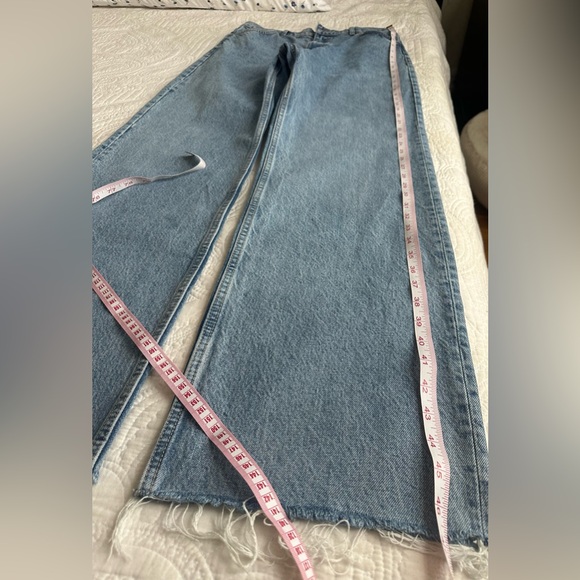 ZARA HIGH RISE WIDE LEG JEANS.Size 10. TALL. - Picture 9 of 14
